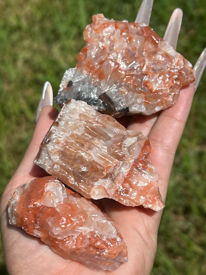 “Flames” Red Calcite Chunks