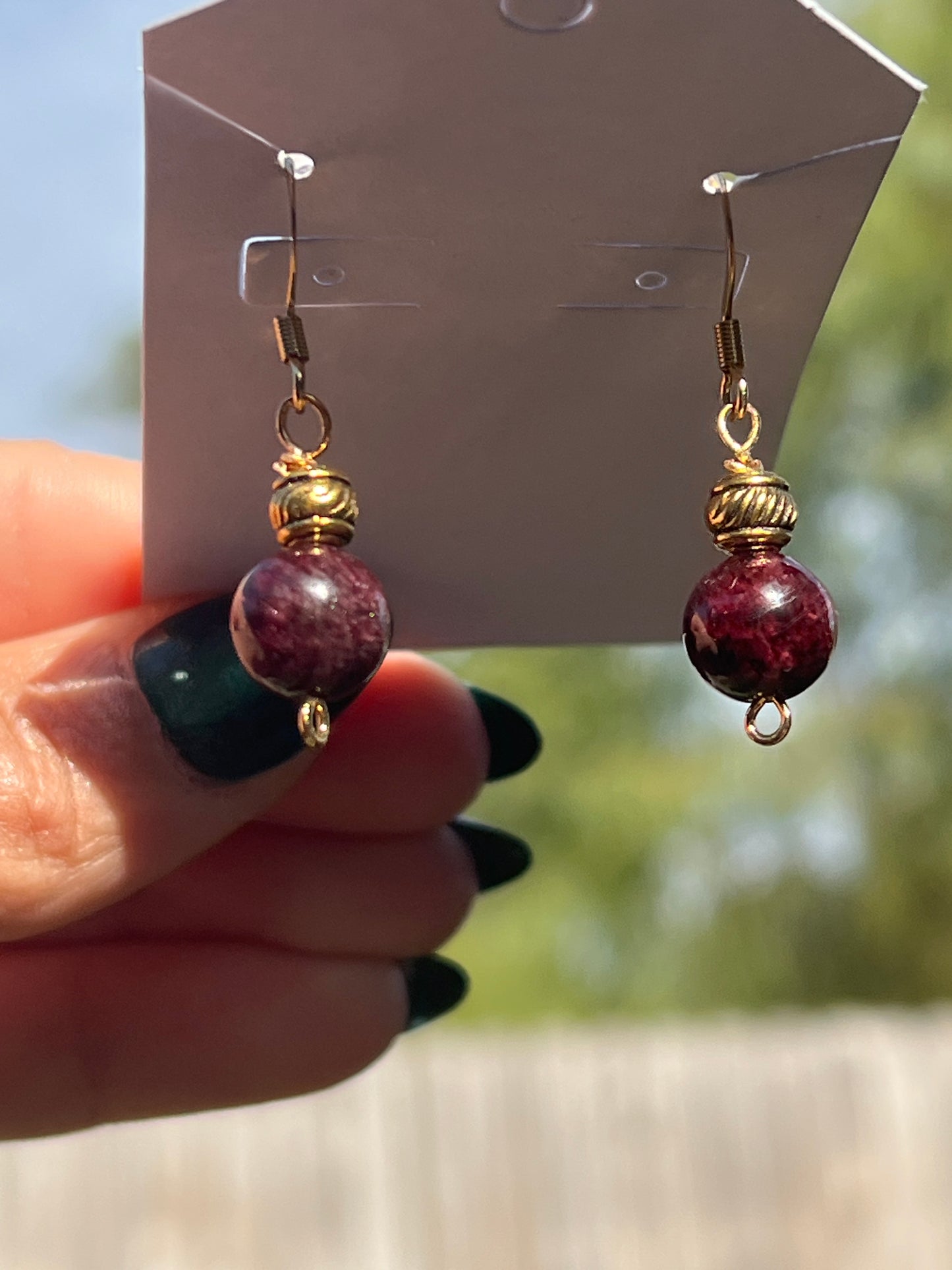 “Cranberry” Garnet Earrings