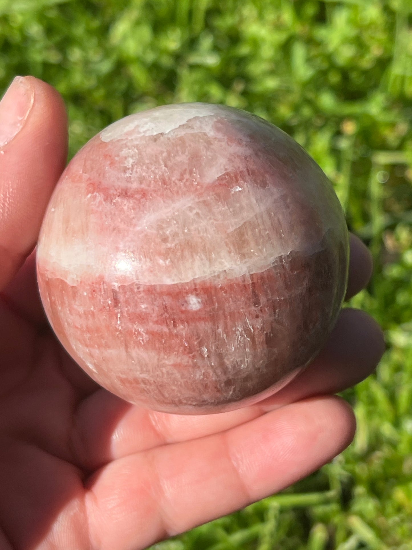 “Strawberry Drop” Rose Calcite Spheres