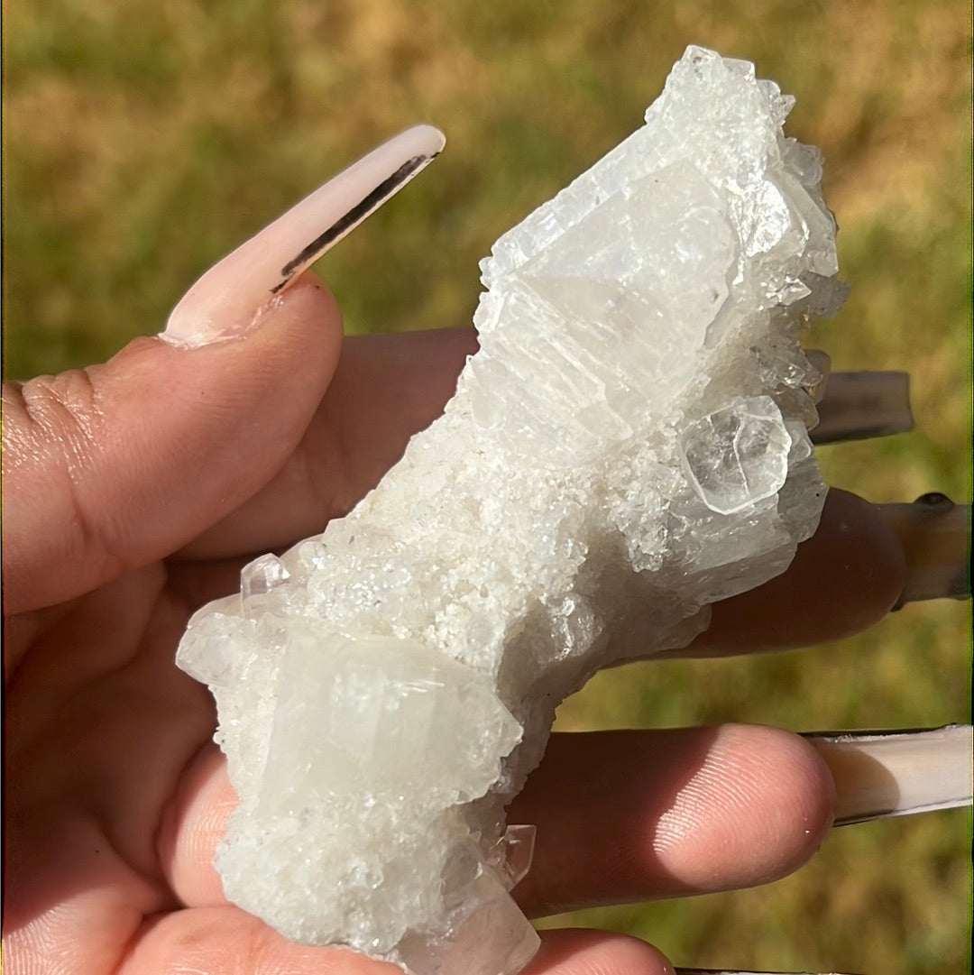 “Disco Ball Dew” Apophyllite Clusters