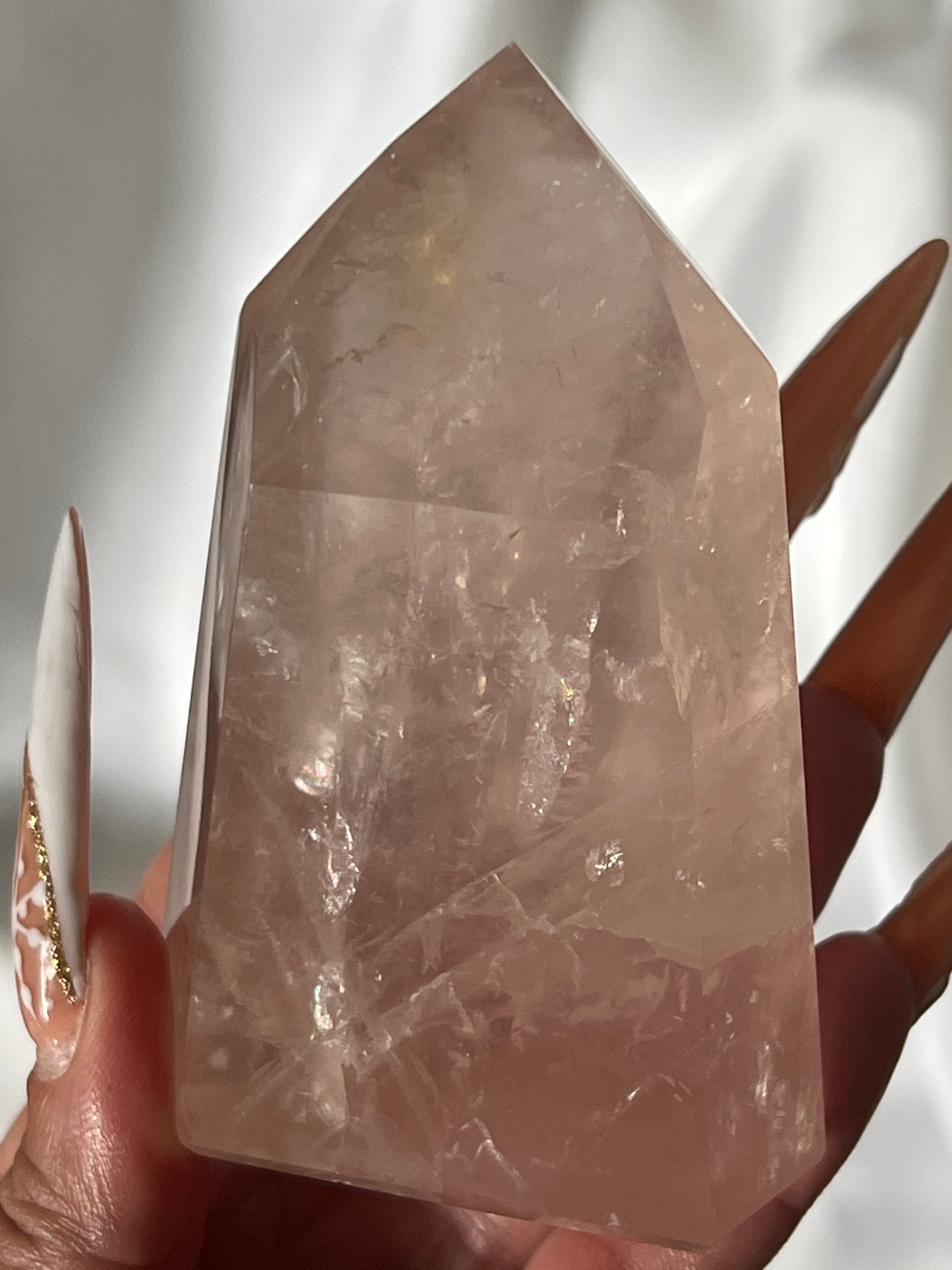 “Blushing Jelly” Super Clear Rose Healer Towers