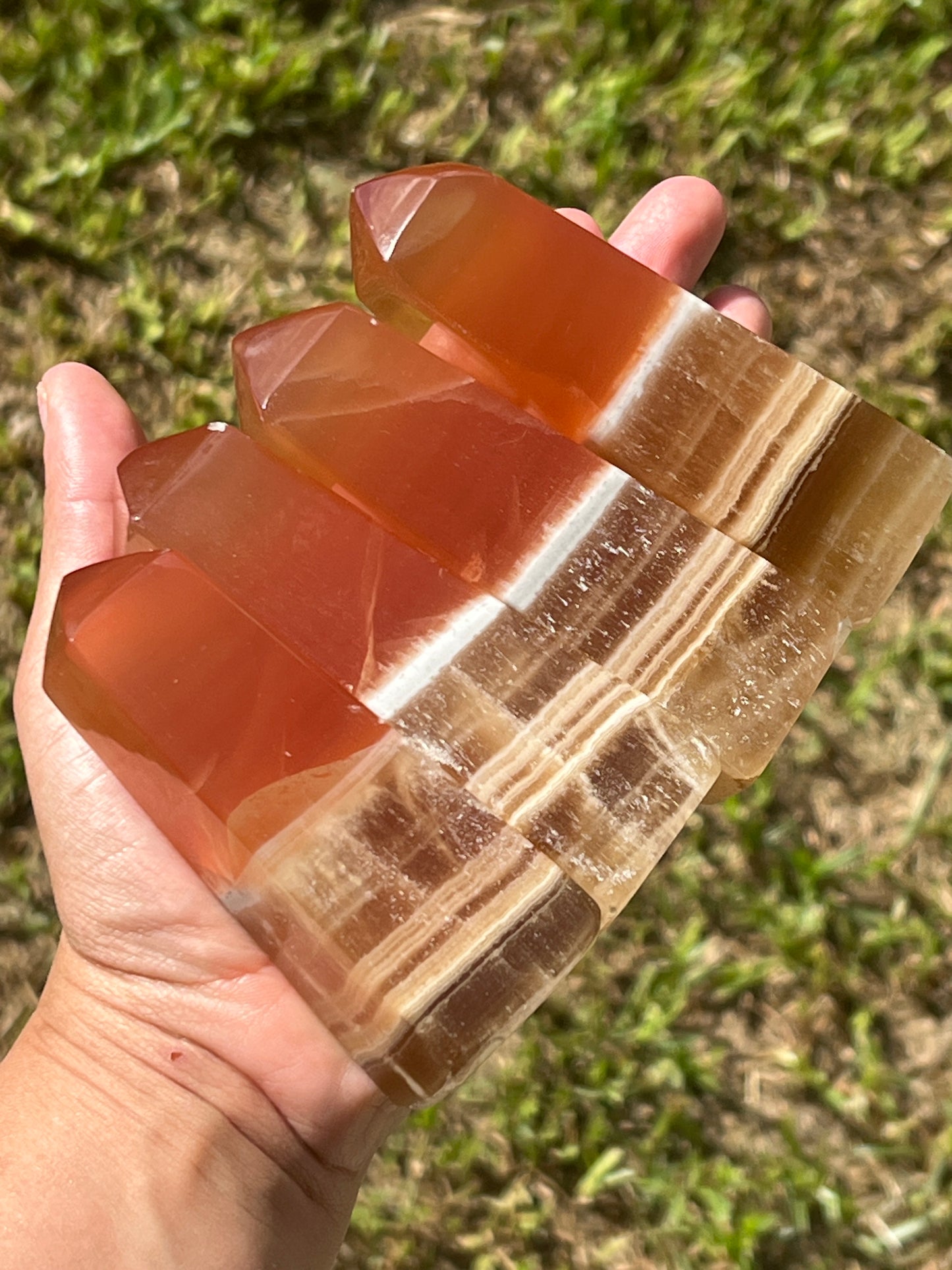 “Sweet Life” Honey Calcite Towers