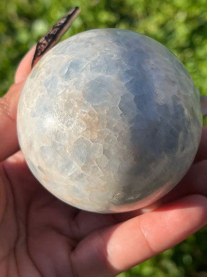 “Clear Skies” Light Blue Calcite Spheres