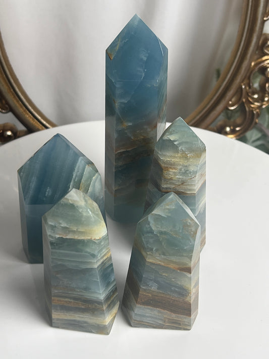 “Whispering Waves” Blue Onyx Towers