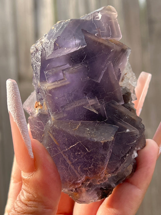 Chunky Indigo Balochistan Fluorite Cluster