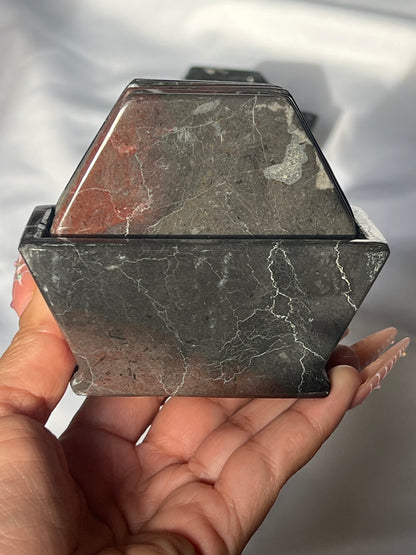 “Refined” Black Marble Coaster Sets