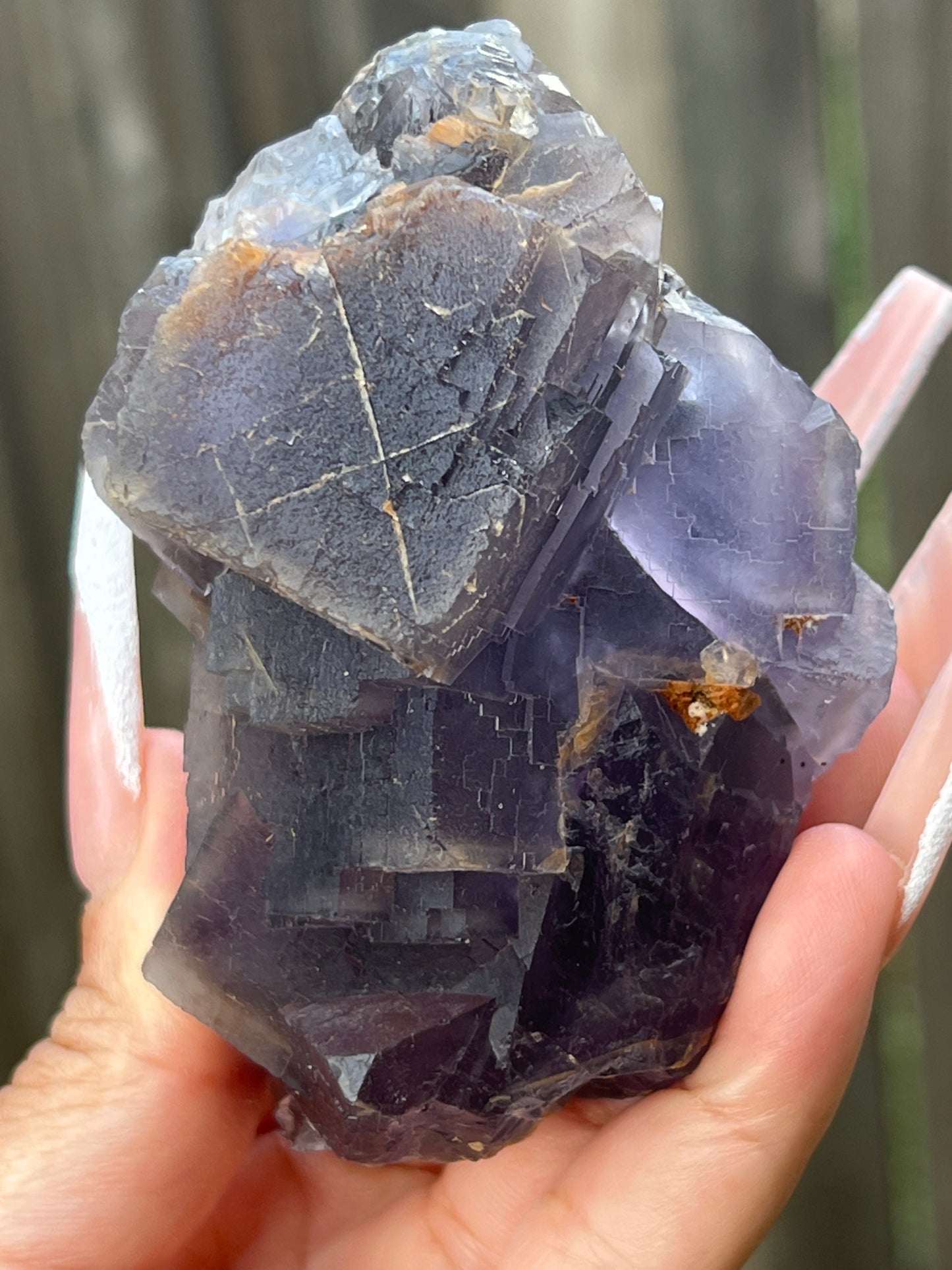 Chunky Indigo Balochistan Fluorite Cluster