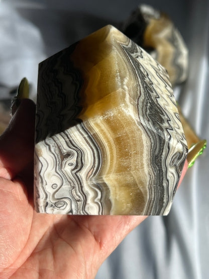 “Om Sweet Om” Onyx & Calcite House Set