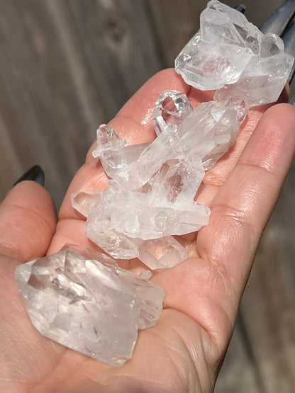 “Crystalline” Medium Faden Quartz Clusters