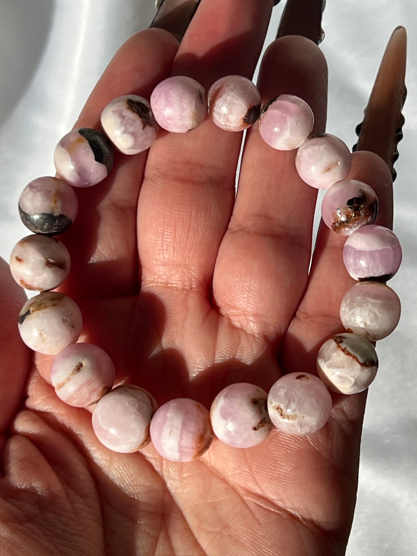 “Witch’s Brew” Pink Aragonite Bracelets