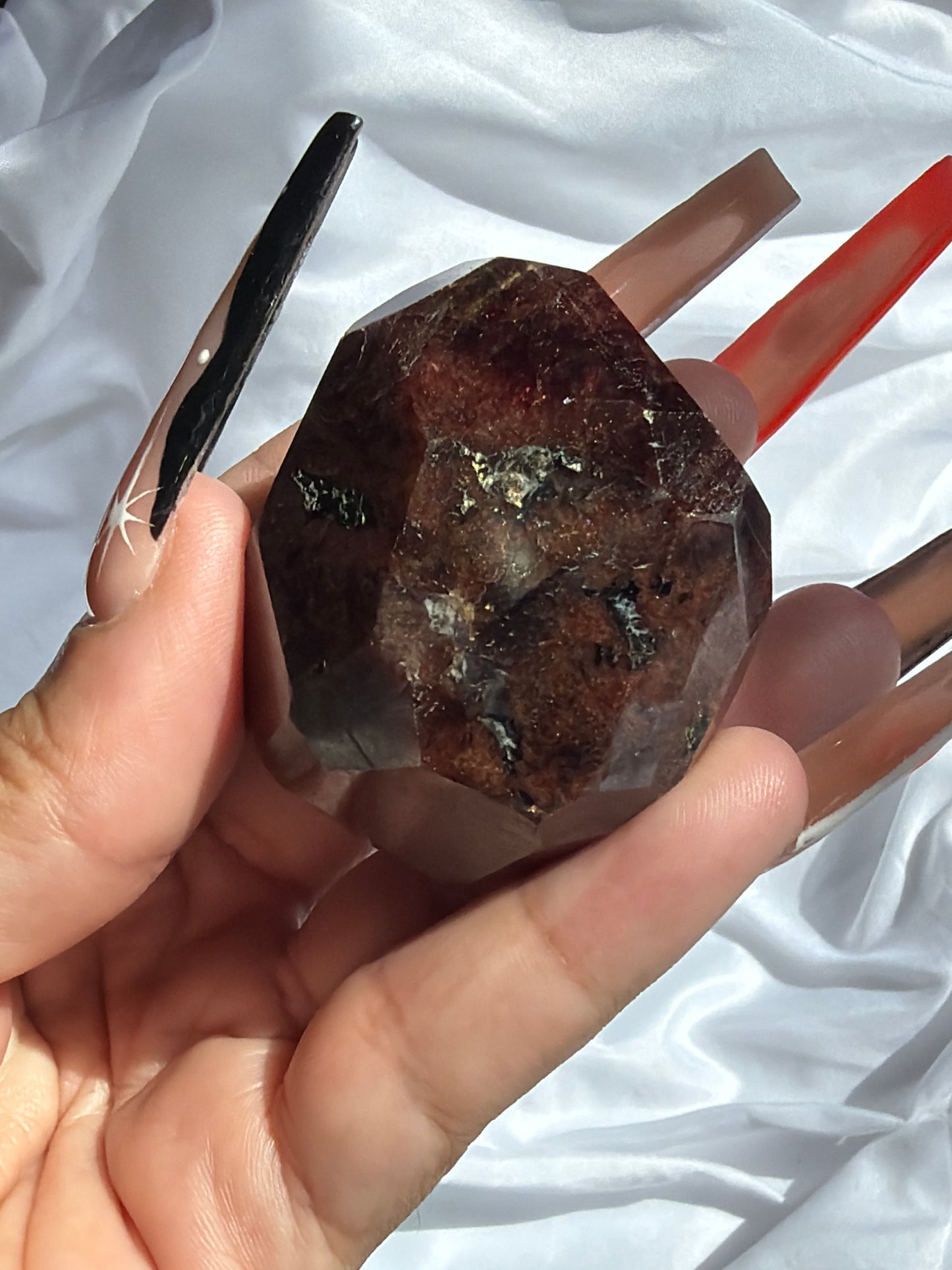 “Lifeblood” Faceted Garnet Free Forms