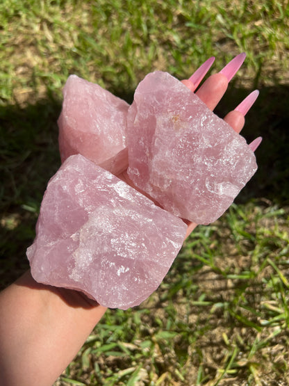 “Rosy Complexion” Rose Quartz Chunks