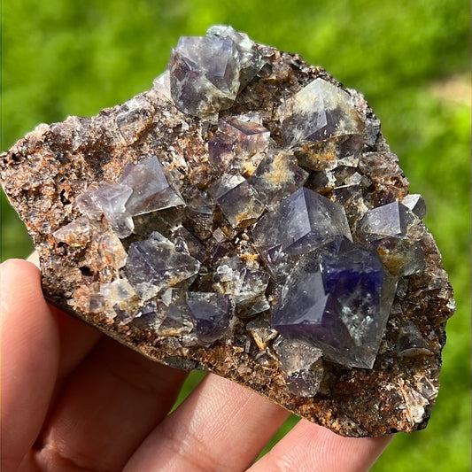 Heavy Metal Pocket English Fluorite Cluster HM-9