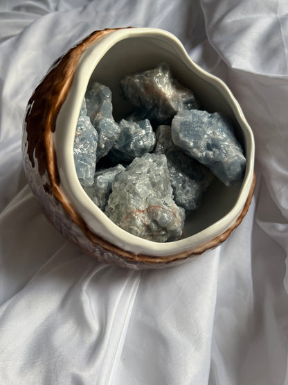 “Wispy Waves” Blue Calcite Chunks