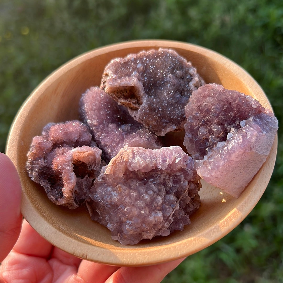 “Lavender Sugar” Small Alacam Amethyst Clusters