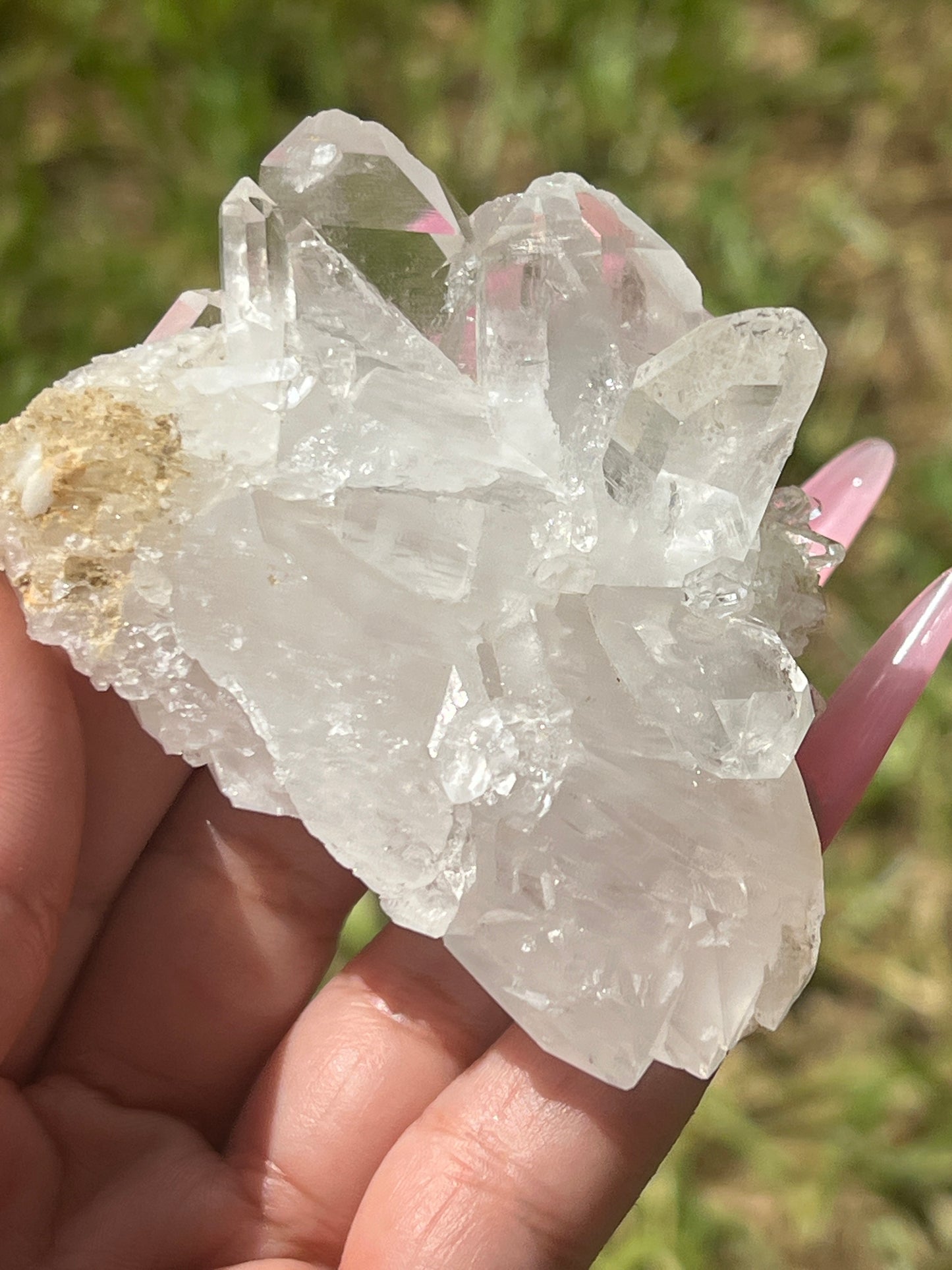 “Crystalline” Large Faden Quartz Cluster