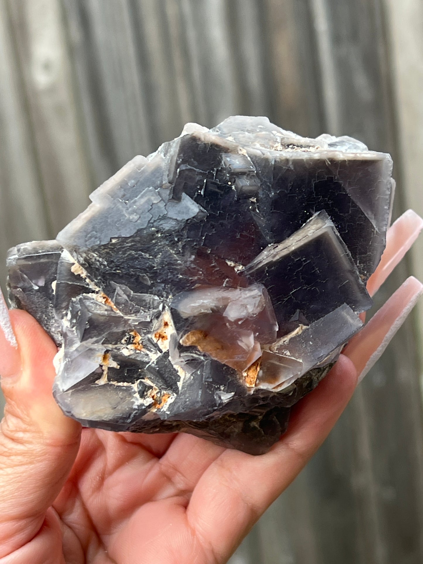 “Dark & Stormy” Balochistan Fluorite Cluster