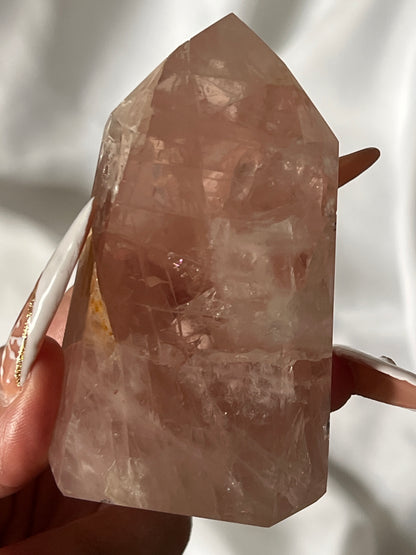 “Blushing Jelly” Super Clear Rose Healer Towers