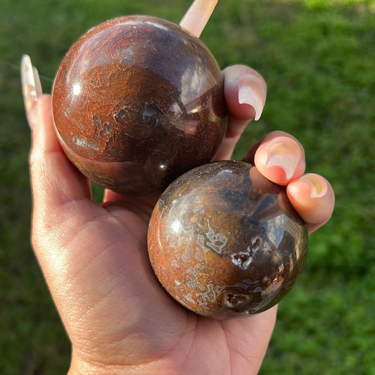 “Enchanting Autumn” Multicolor Jasper Spheres