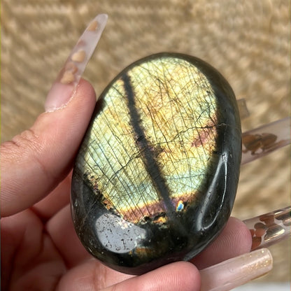 “Glow with the Flow” Labradorite Palm Stones