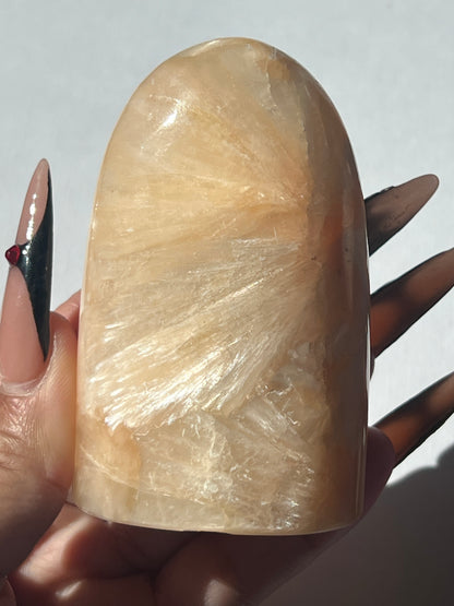 “Goblin’s Gravestone” Peach Stilbite Free Forms