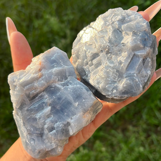 “Icy Clouds” Blue Calcite Chunks