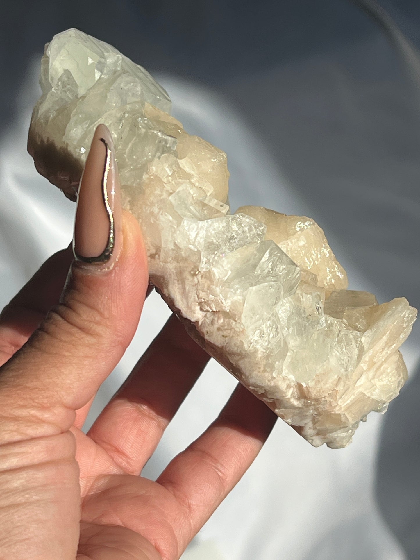 “Refreshed” Apophyllite & Peach Stilbite Cluster