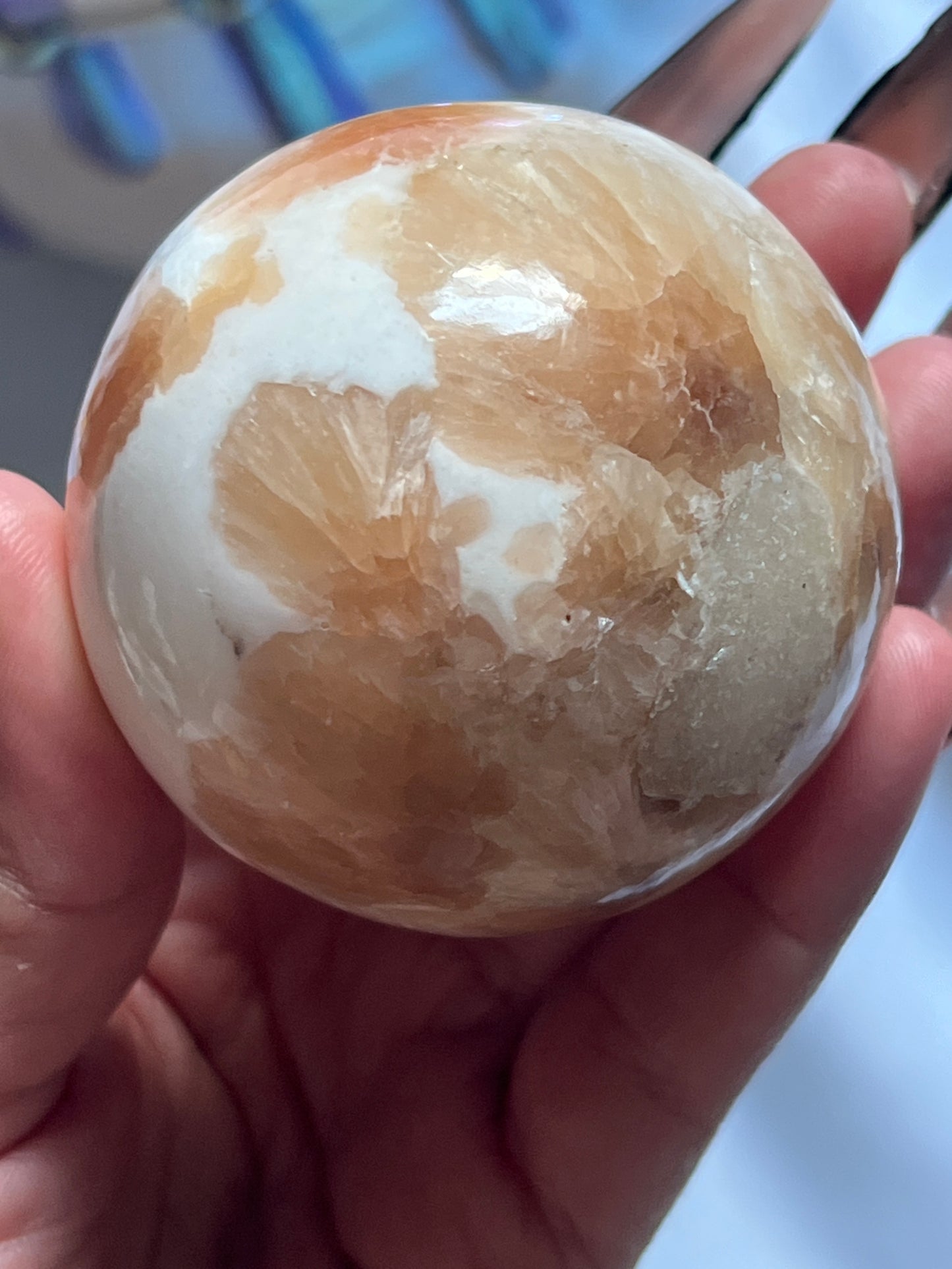 “Eye of the Fates” Peach Stilbite & Scolecite Spheres