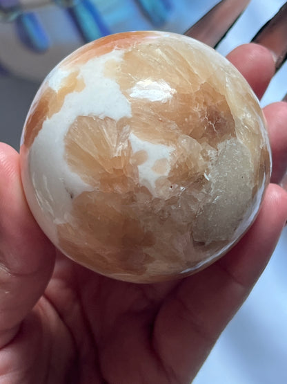 “Eye of the Fates” Peach Stilbite & Scolecite Spheres