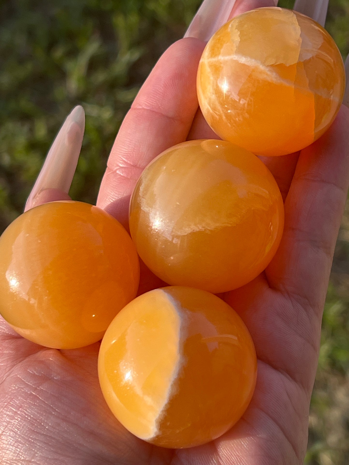 “Grecian Orange Grove” Orange Calcite Spheres