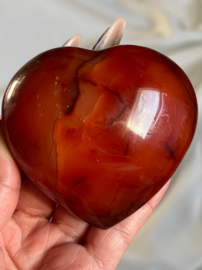 “Pasión” Large Carnelian Hearts