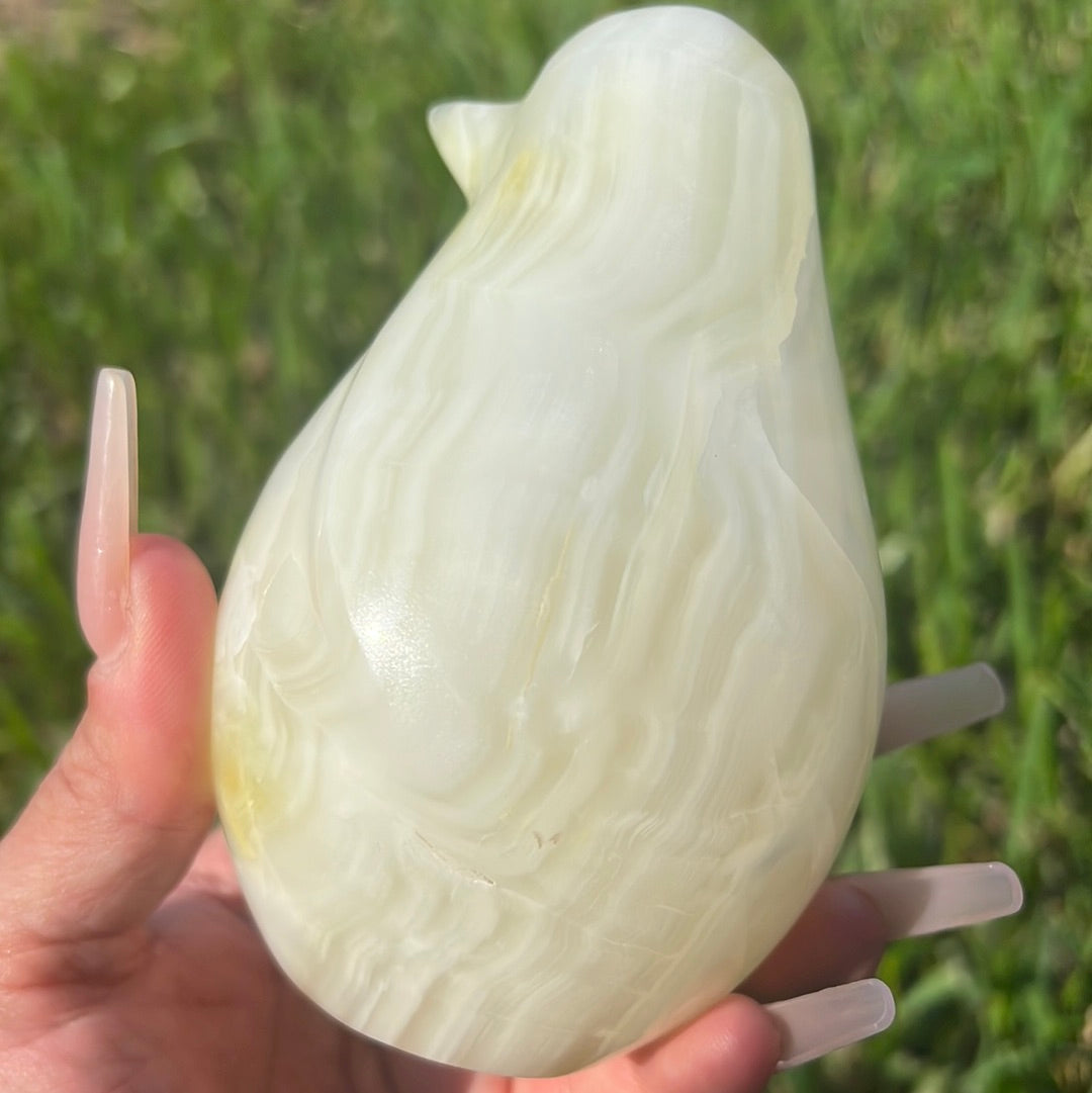 “Glacial Green” Green Onyx Penguin