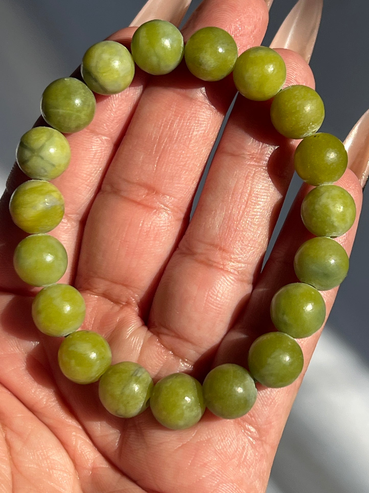 “Reptilian” Lizardite Bracelet