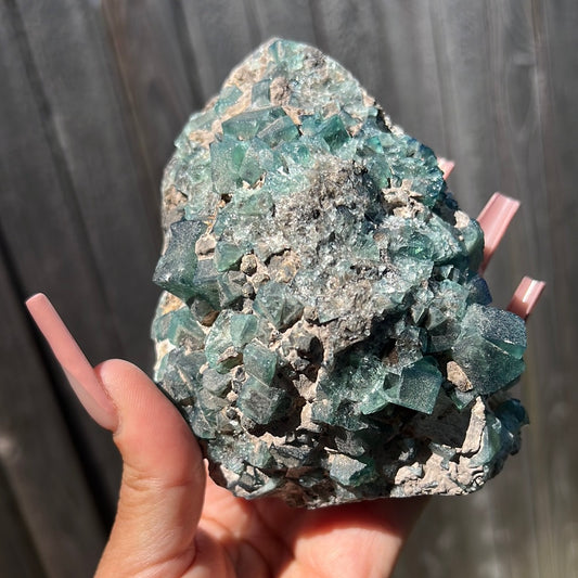 Heavy Metal Pocket English Fluorite Cluster