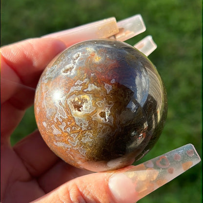 “Enchanting Autumn” Multicolor Jasper Spheres