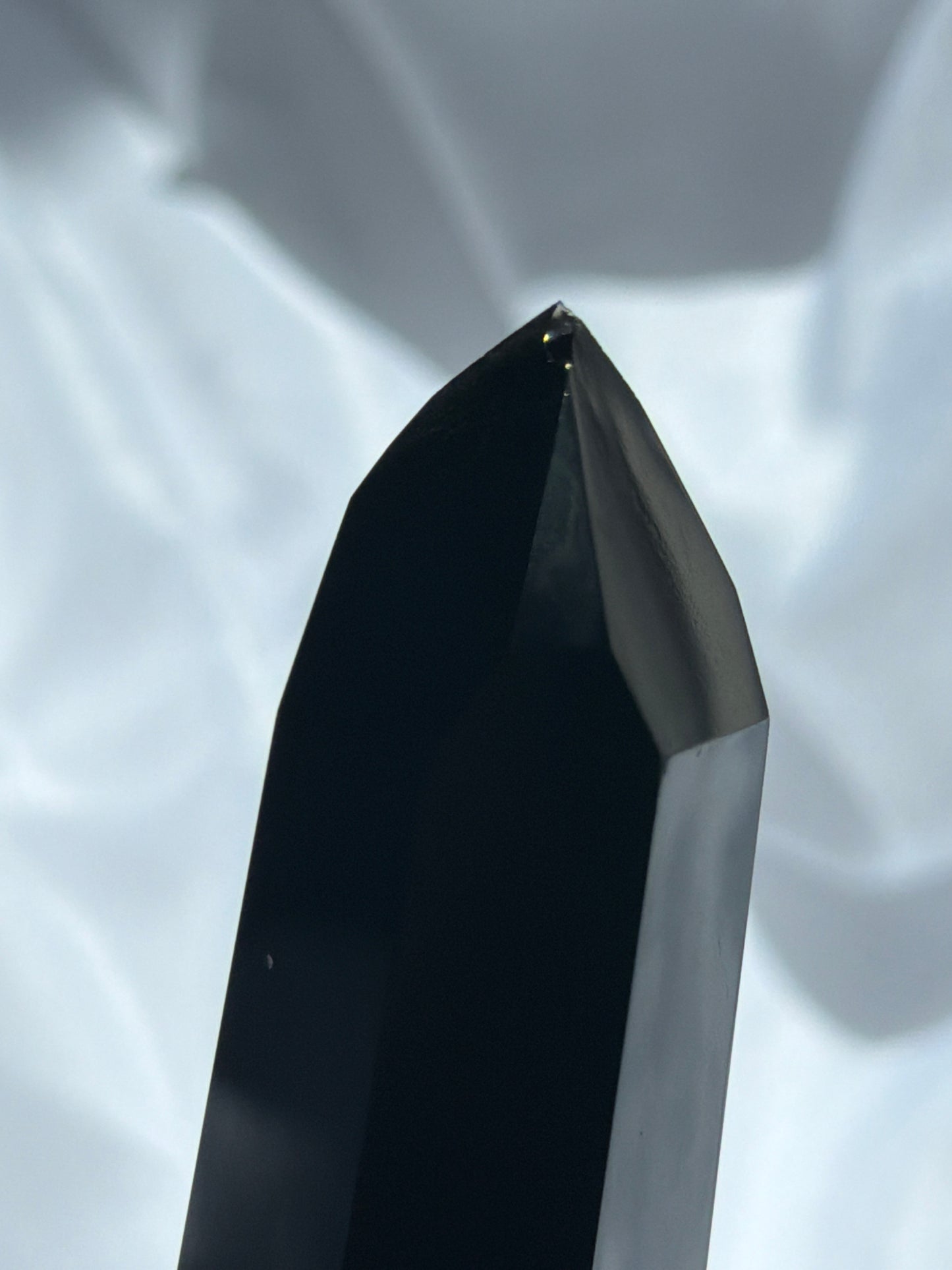 “Velvet Ink” Imperfect Black Obsidian Tower
