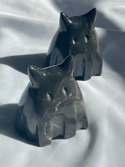 “Purr-ty” Black Marble Ghost Kitty