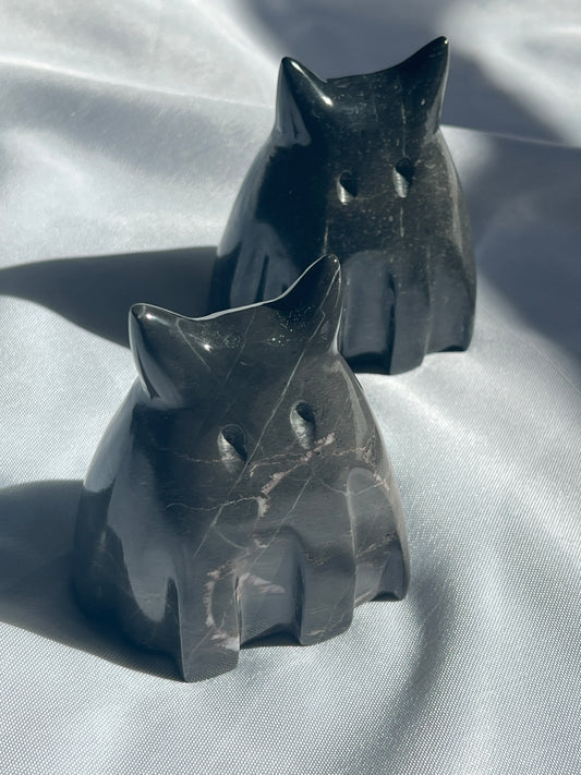 “Purr-ty” Black Marble Ghost Kitty