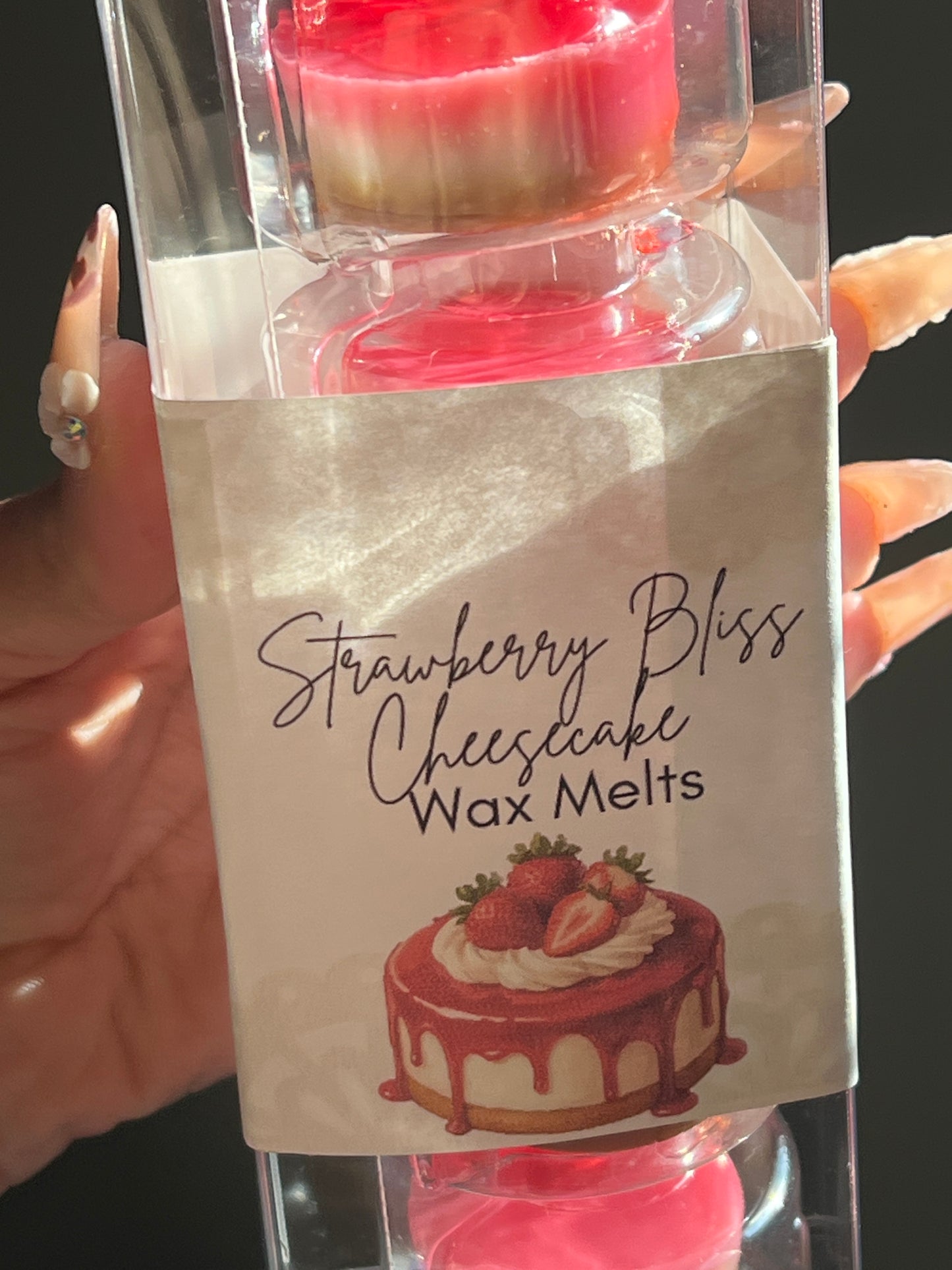 “Strawberry Bliss Cheesecake” Gel Top Wax Melts