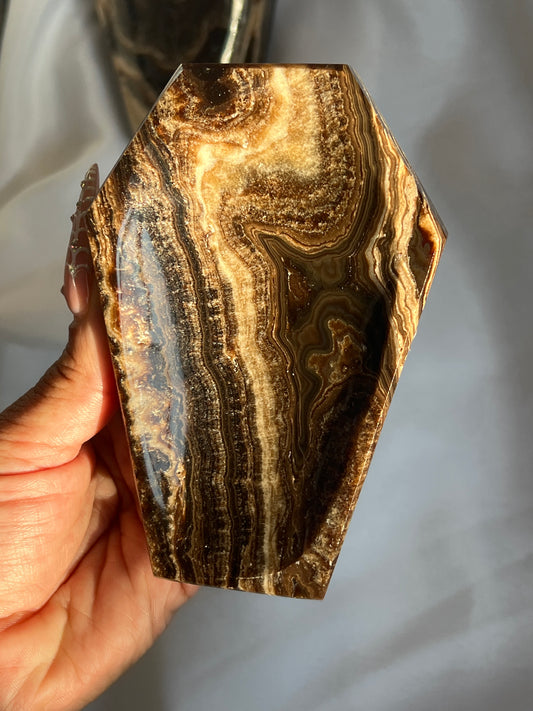 “Rest in Reese’s Pieces” Chocolate Calcite Coffin Dishes