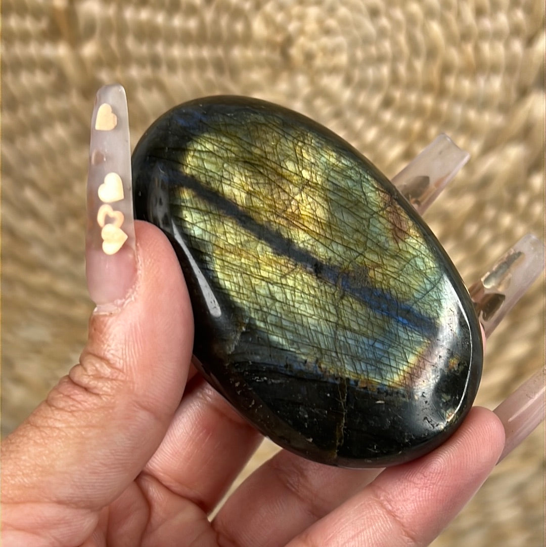 “Glow with the Flow” Labradorite Palm Stones