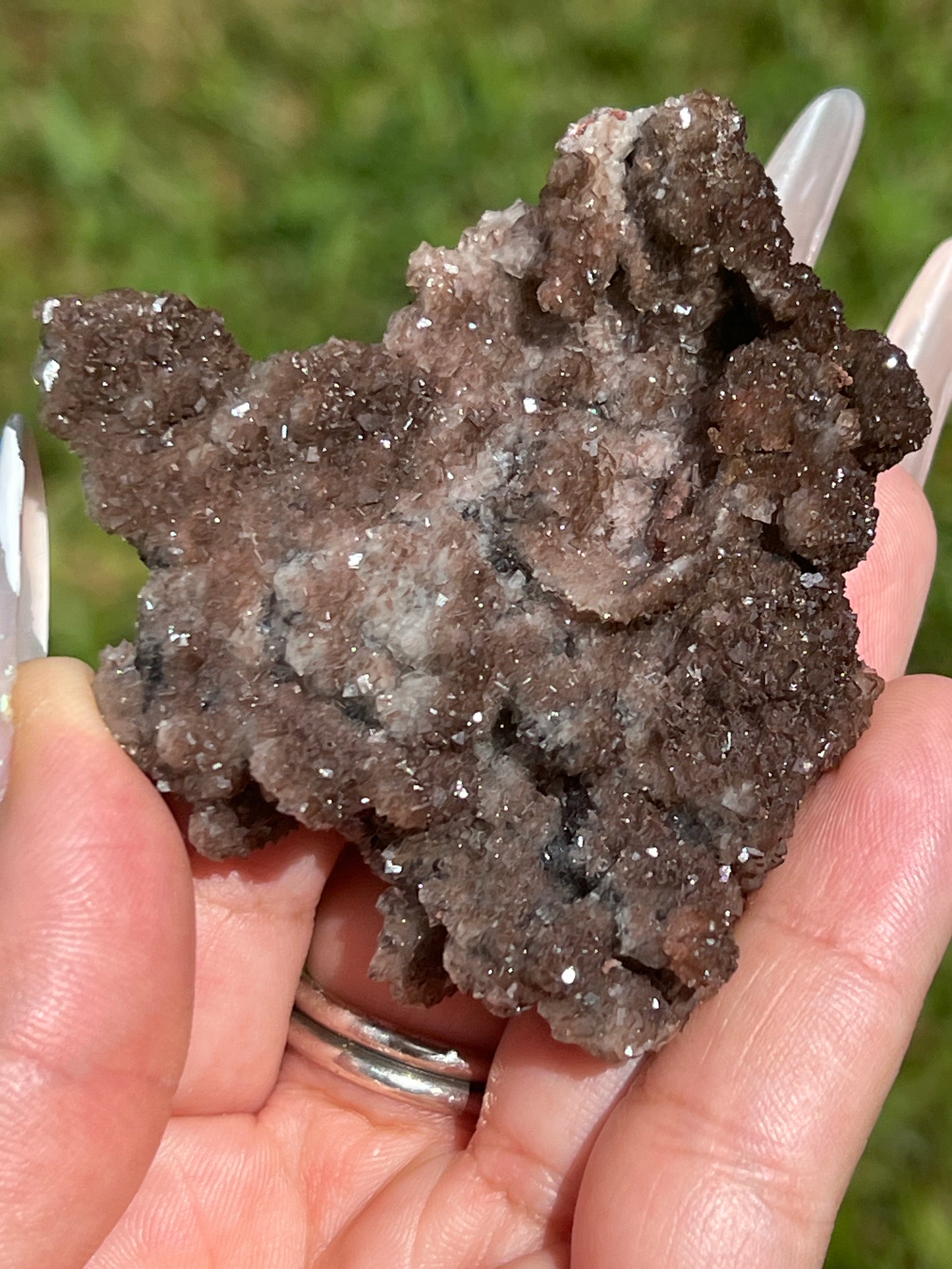 “Sparkling Wine” Druzy Calcite Cluster