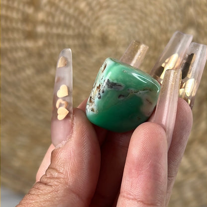 “Abundance Mindset” Chrysoprase Tumbles