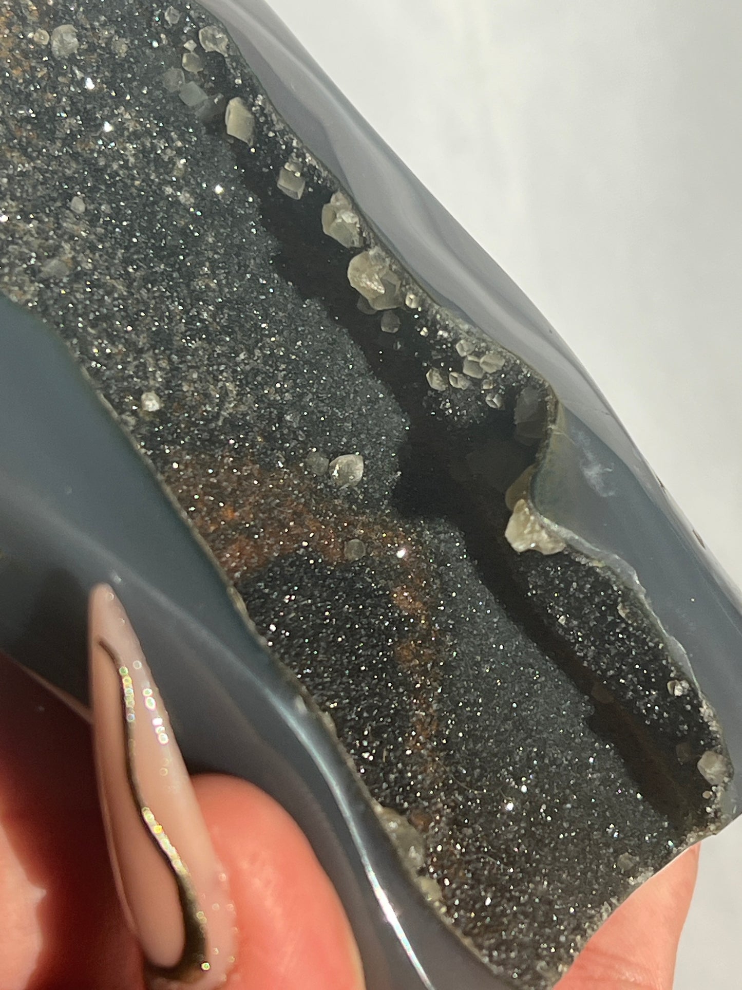 “Back to Black” Druzy Agate Free Form