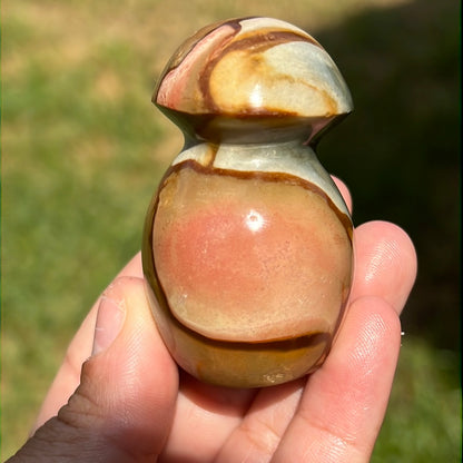 “Pink Pocket” Polychrome Jasper Mushrooms