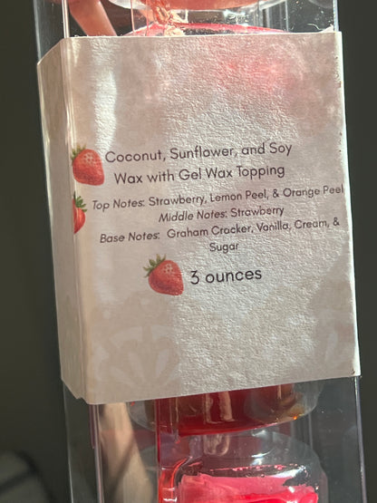 “Strawberry Bliss Cheesecake” Gel Top Wax Melts