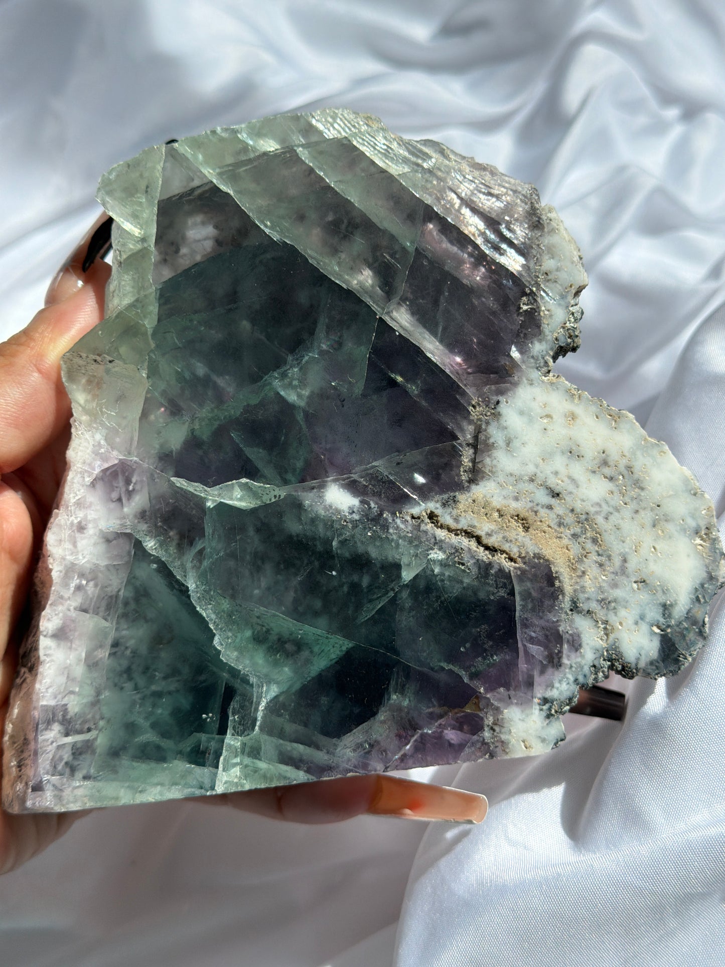 “Enchanted Lagoon” Self-Standing Fluorite Free Forms