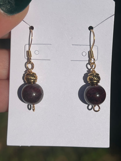 “Cranberry” Garnet Earrings