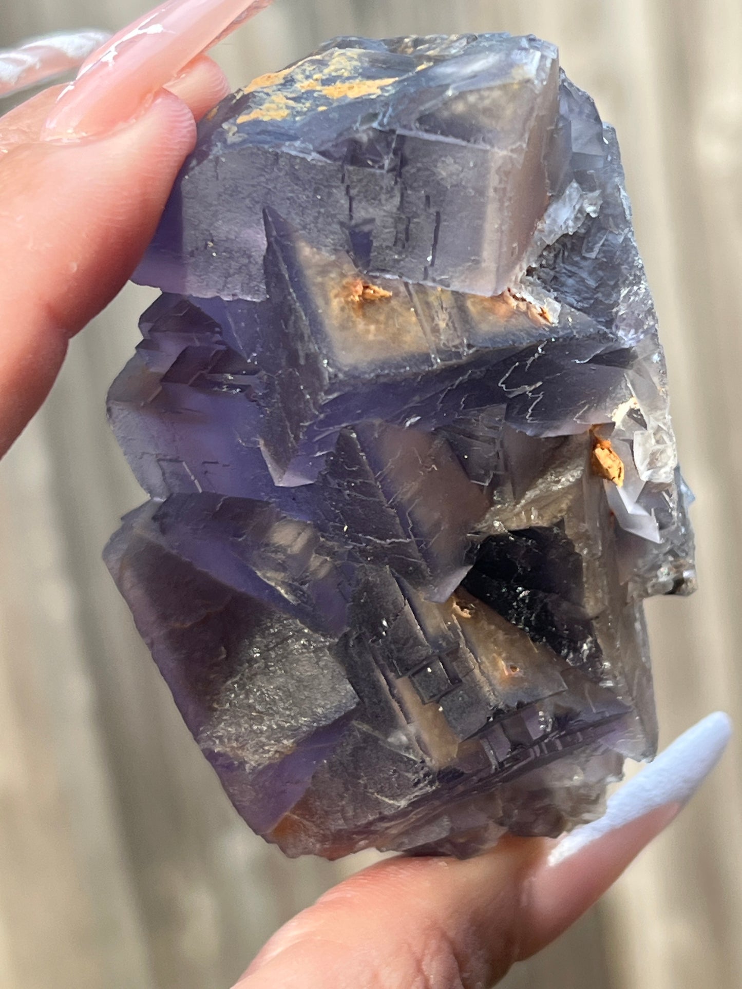 Chunky Indigo Balochistan Fluorite Cluster