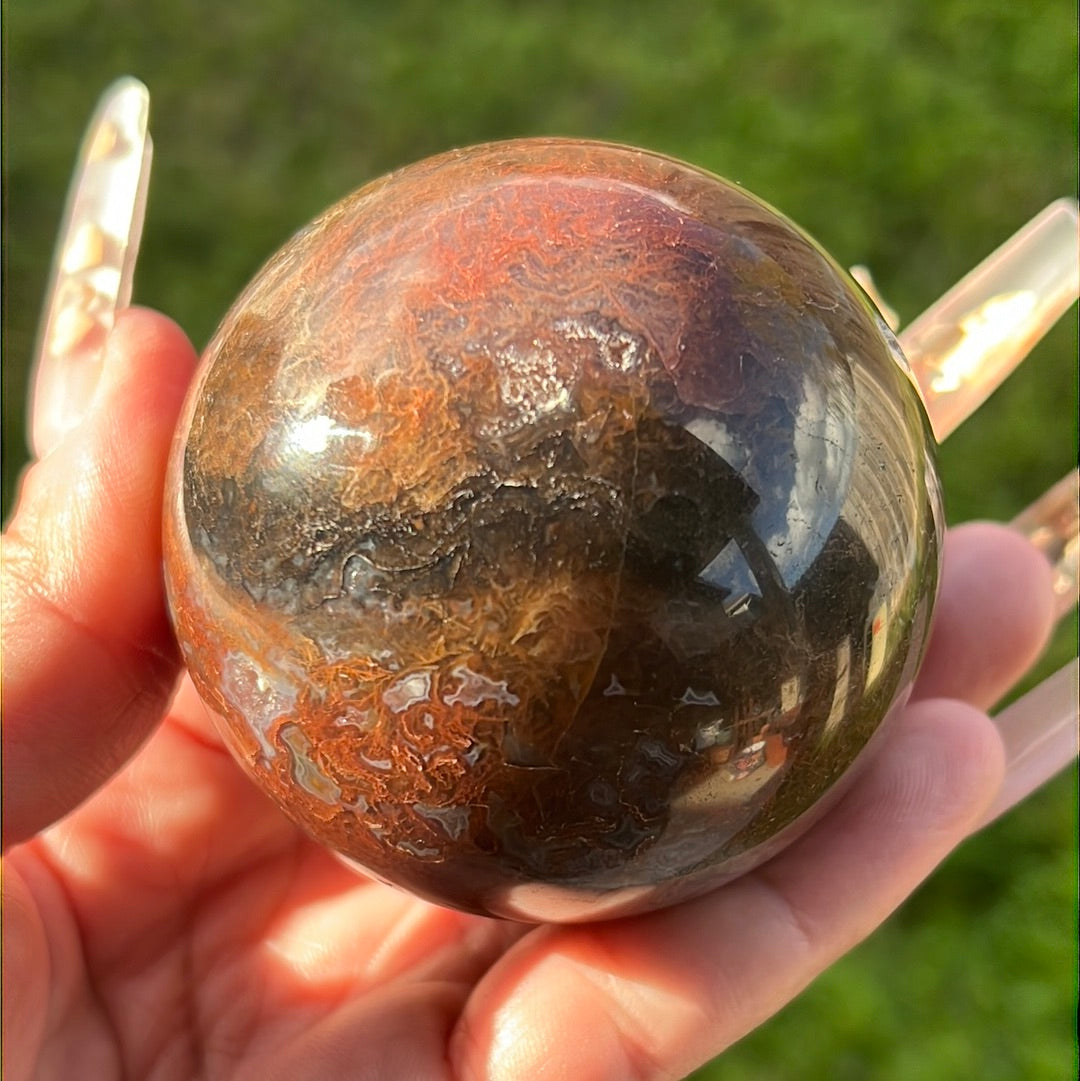 “Enchanting Autumn” Multicolor Jasper Spheres